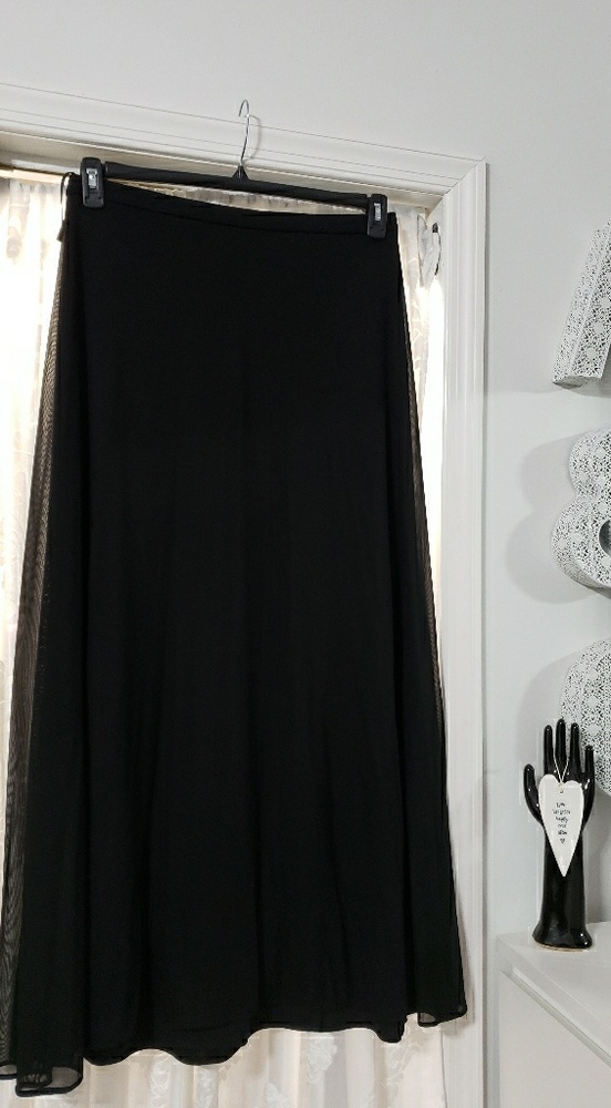 Long black evening skirt